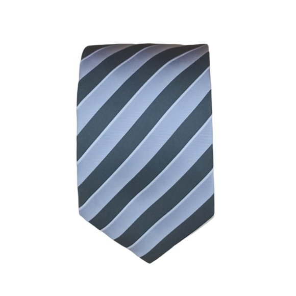 Hugo Boss Other - HUGO BOSS Gray/Purple Striped Silk Tie ITALY 59"/ 3" EC